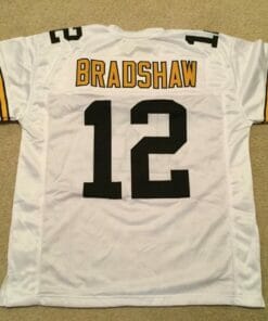 UNSIGNED CUSTOM Sewn Stitched Terry Bradshaw White Jersey