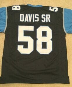 UNSIGNED CUSTOM Sewn Stitched Thomas Davis Black Jersey