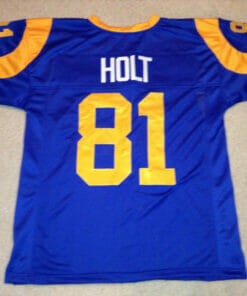 UNSIGNED CUSTOM Sewn Stitched Torry Holt Blue Jersey