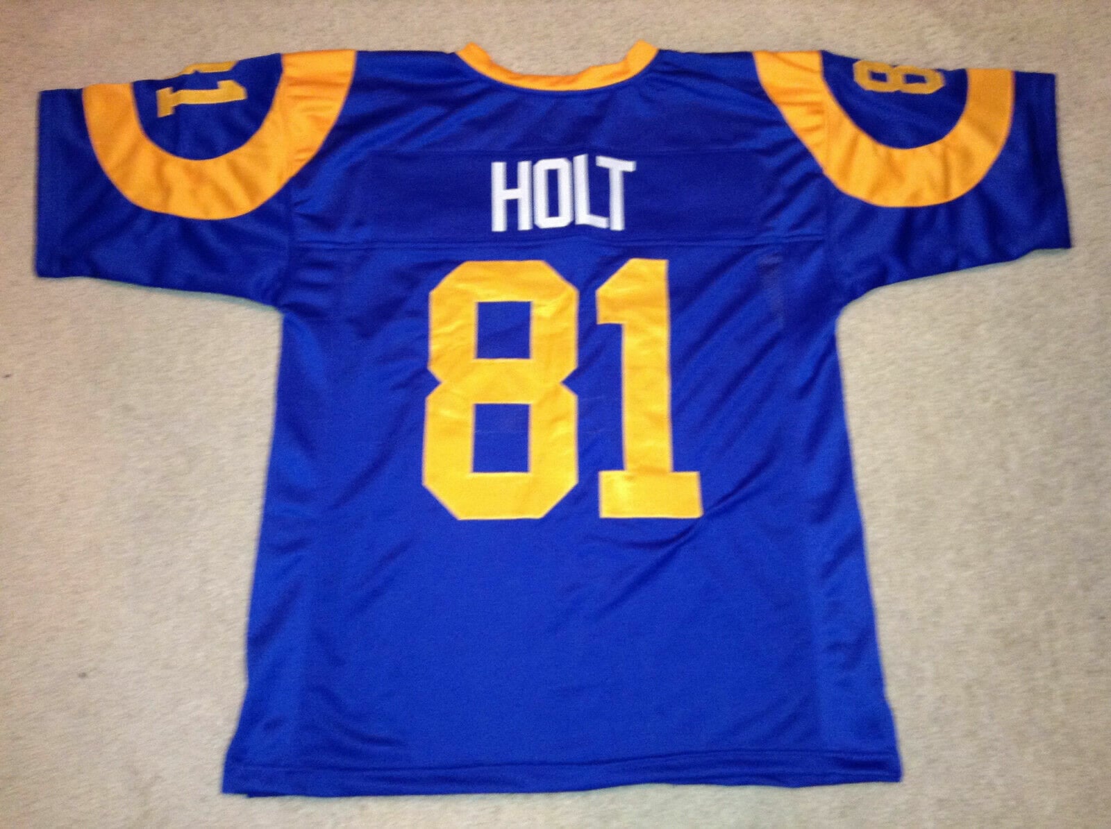 UNSIGNED CUSTOM Sewn Stitched Torry Holt Blue Jersey 1 UNSIGNED CUSTOM Sewn Stitched Torry Holt Blue Jersey