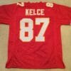 UNSIGNED CUSTOM Sewn Stitched Travis Kelce Red Jersey 6 UNSIGNED CUSTOM Sewn Stitched Travis Kelce Red Jersey