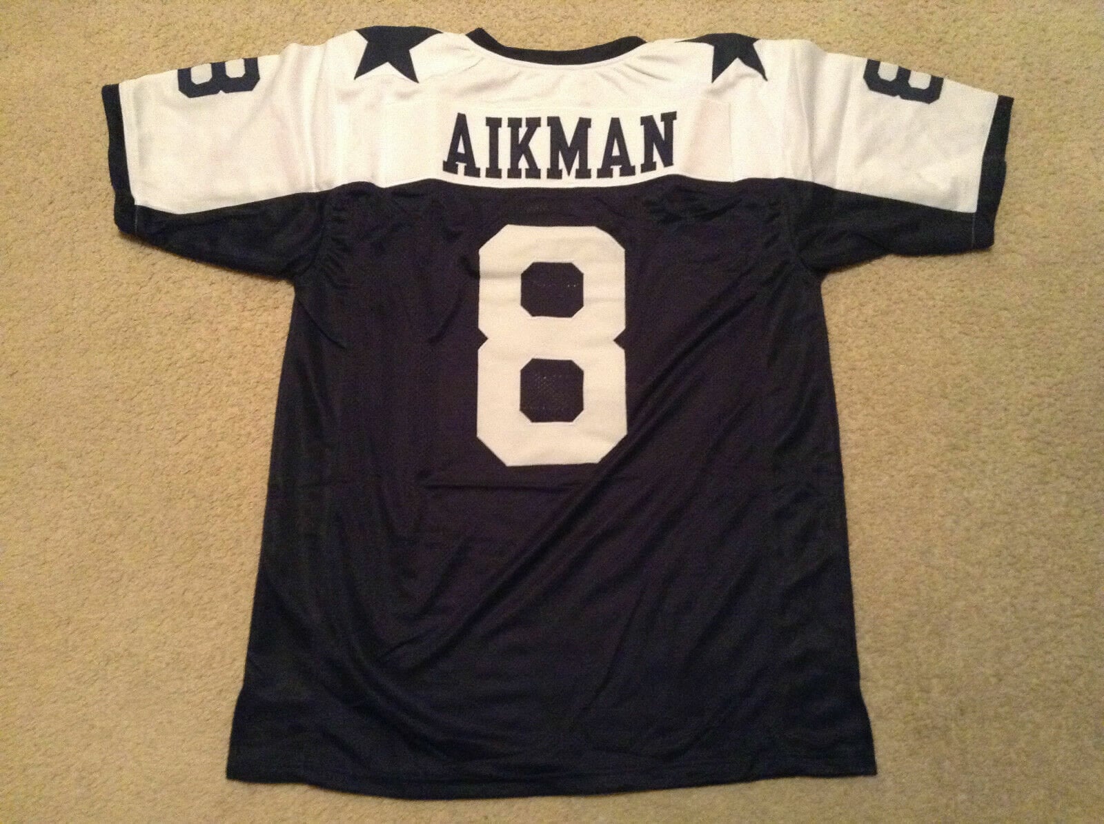 UNSIGNED CUSTOM Sewn Stitched Troy Aikman Thanksgiving Jersey 1 UNSIGNED CUSTOM Sewn Stitched Troy Aikman Thanksgiving Jersey