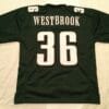 UNSIGNED CUSTOM Sewn Stitched Brian Westbrook Green Jersey