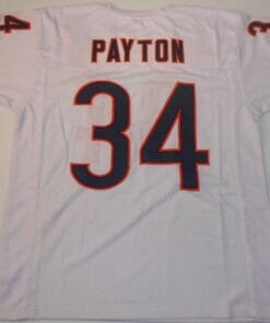 UNSIGNED CUSTOM Sewn Stitched Walter Payton White Jersey