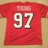 UNSIGNED CUSTOM Sewn Stitched Bryant Young Red Jersey