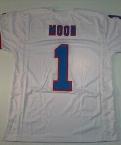 UNSIGNED CUSTOM Sewn Stitched Warren Moon White Jersey