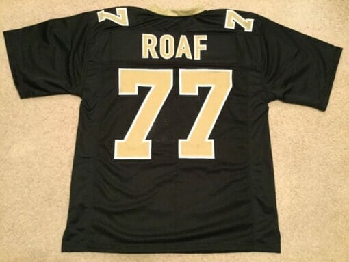 UNSIGNED CUSTOM Sewn Stitched Willie Roaf Black Jersey