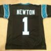UNSIGNED CUSTOM Sewn Stitched Cam Newton ERROR Black Jersey