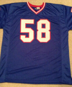 UNSIGNED CUSTOM Sewn Stitched Carl Banks Blue Jersey