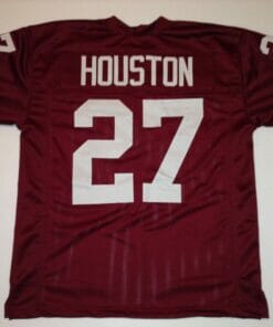 UNSIGNED CUSTOM Sewn Stitched Ken Houston Burgundy Jersey