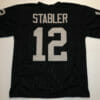 UNSIGNED CUSTOM Sewn Stitched Ken Stabler Black Jersey