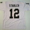UNSIGNED CUSTOM Sewn Stitched Ken Stabler White Jersey