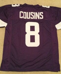 UNSIGNED CUSTOM Sewn Stitched Kirk Cousins Purple Jersey