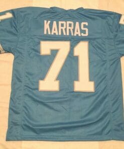 UNSIGNED CUSTOM Sewn Stitched Alex Karras Blue Jersey
