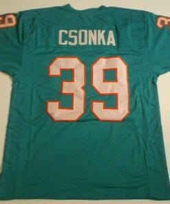 UNSIGNED CUSTOM Sewn Stitched Larry Csonka Teal Jersey