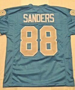 UNSIGNED CUSTOM Sewn Stitched Charlie Sanders Blue Jersey