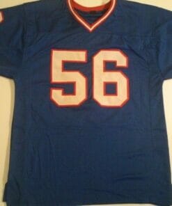 UNSIGNED CUSTOM Sewn Stitched Lawrence Taylor Blue Jersey