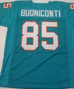 UNSIGNED CUSTOM Sewn Stitched Nick Buoniconti Teal Jersey