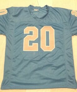 UNSIGNED CUSTOM Sewn Stitched Lem Barney Blue Jersey