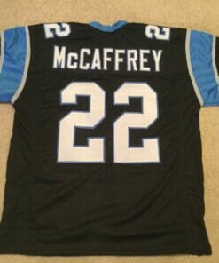 UNSIGNED CUSTOM Sewn Stitched Christian McCaffrey Black Jersey