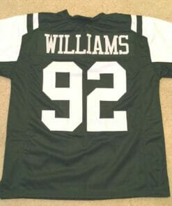 UNSIGNED CUSTOM Sewn Stitched Leonard Williams Green Jersey