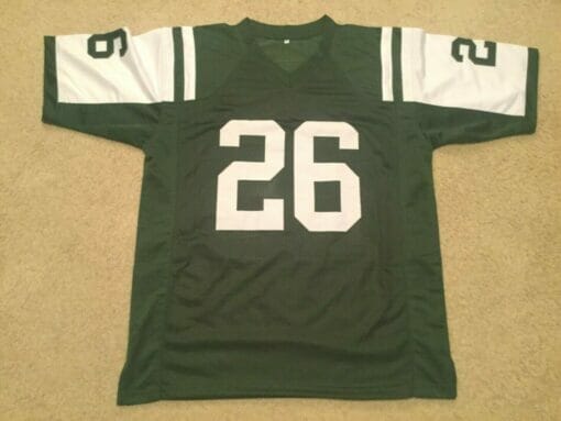UNSIGNED CUSTOM Sewn Stitched Le'Veon Bell Green Jersey