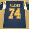 UNSIGNED CUSTOM Sewn Stitched Louie Kelcher Blue Jersey