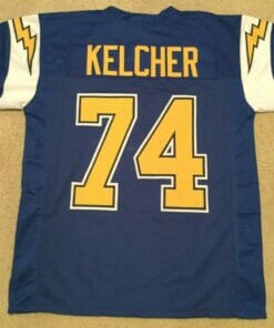UNSIGNED CUSTOM Sewn Stitched Louie Kelcher Blue Jersey