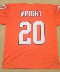 UNSIGNED CUSTOM Sewn Stitched Louis Wright Orange Jersey