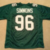 UNSIGNED CUSTOM Sewn Stitched Clyde Simmons Green Jersey