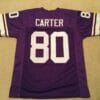 UNSIGNED CUSTOM Sewn Stitched Cris Carter Purple Jersey