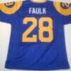UNSIGNED CUSTOM Sewn Stitched Marshall Faulk Blue Jersey 7 UNSIGNED CUSTOM Sewn Stitched Marshall Faulk Blue Jersey