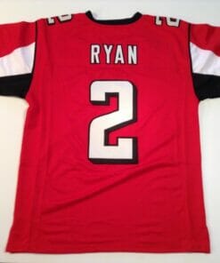 UNSIGNED CUSTOM Sewn Stitched Matt Ryan Red Jersey
