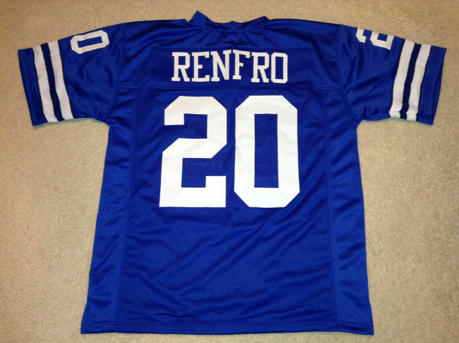 UNSIGNED CUSTOM Sewn Stitched Mel Renfro Blue Jersey 1 UNSIGNED CUSTOM Sewn Stitched Mel Renfro Blue Jersey