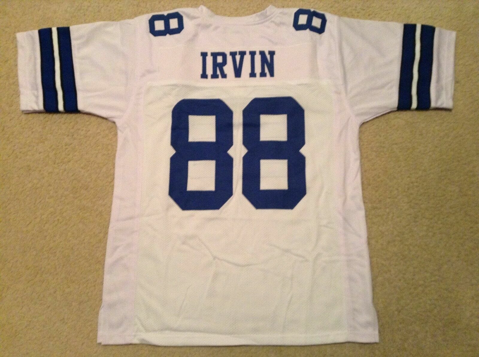 UNSIGNED CUSTOM Sewn Stitched Michael Irvin White Jersey 1 UNSIGNED CUSTOM Sewn Stitched Michael Irvin White Jersey