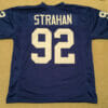 UNSIGNED CUSTOM Sewn Stitched Michael Strahan Blue Jersey