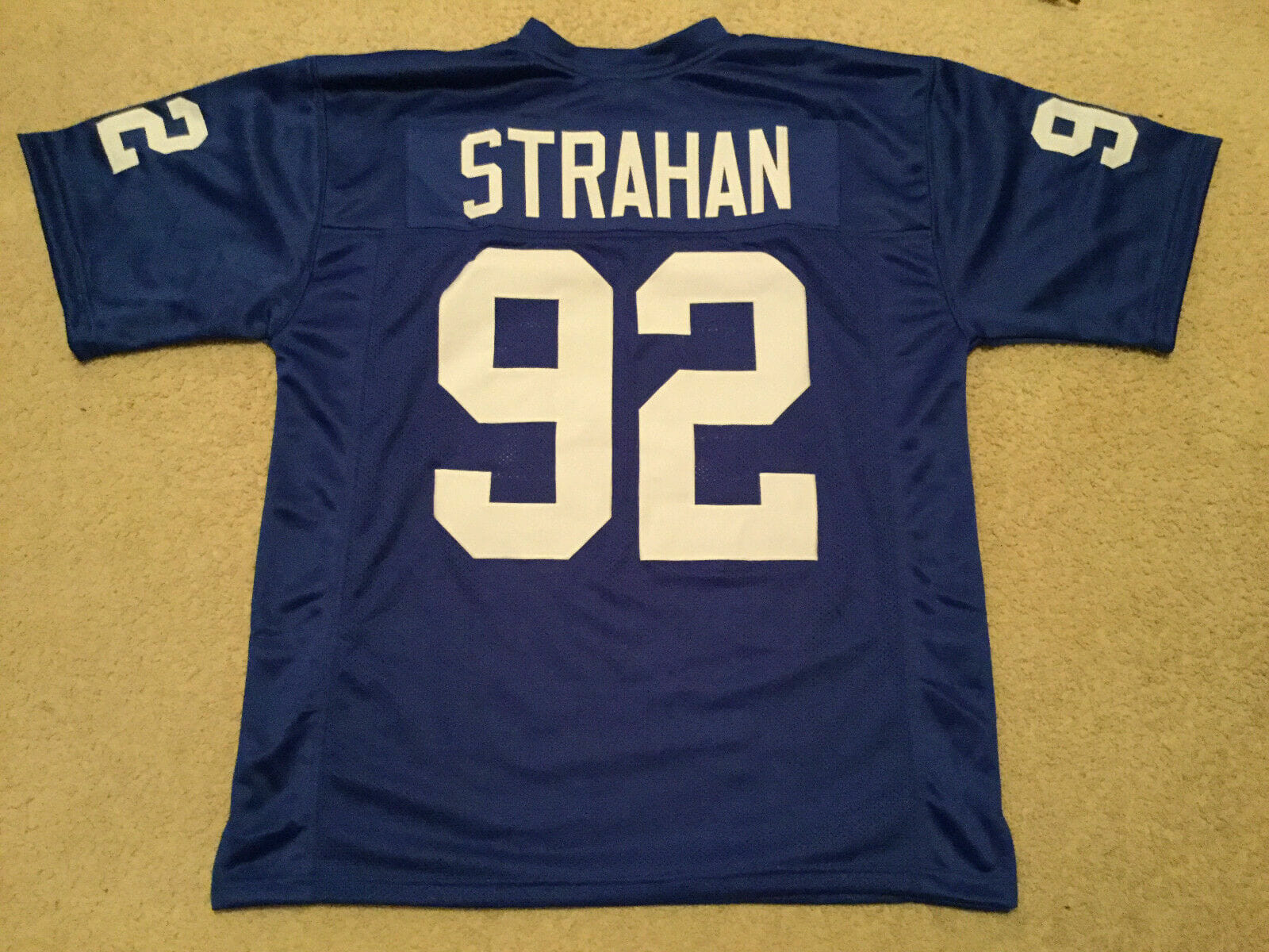UNSIGNED CUSTOM Sewn Stitched Michael Strahan Blue Jersey 1 UNSIGNED CUSTOM Sewn Stitched Michael Strahan Blue Jersey