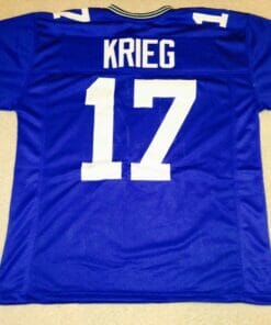 UNSIGNED CUSTOM Sewn Stitched Dave Krieg Blue Jersey