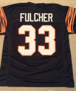 UNSIGNED CUSTOM Sewn Stitched David Fulcher Black Jersey