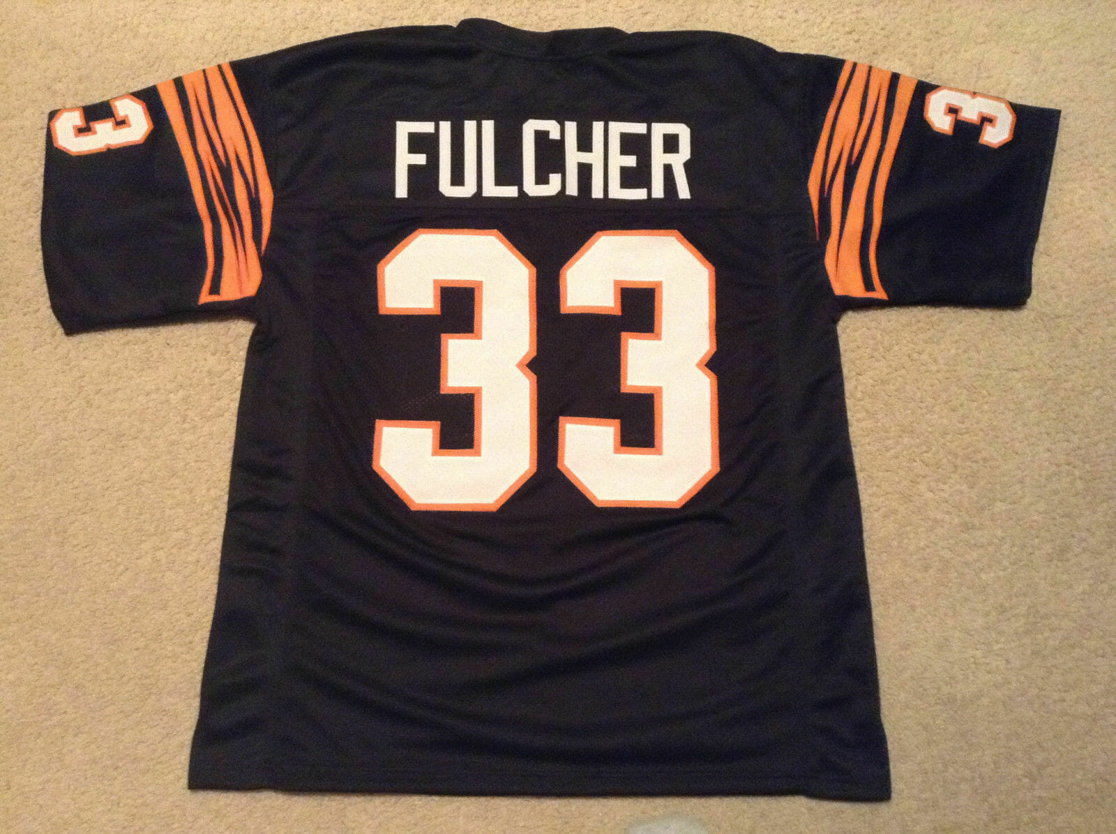 UNSIGNED CUSTOM Sewn Stitched David Fulcher Black Jersey 1 UNSIGNED CUSTOM Sewn Stitched David Fulcher Black Jersey