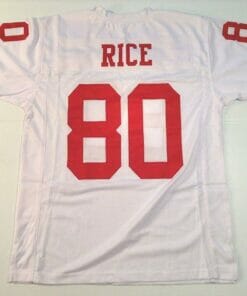 UNSIGNED CUSTOM Sewn Stitched Jerry Rice White Jersey