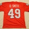 UNSIGNED CUSTOM Sewn Stitched Dennis Smith Orange Jersey