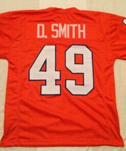 UNSIGNED CUSTOM Sewn Stitched Dennis Smith Orange Jersey