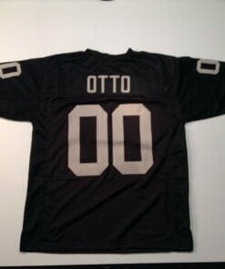 UNSIGNED CUSTOM Sewn Stitched Jim Otto Black Jersey