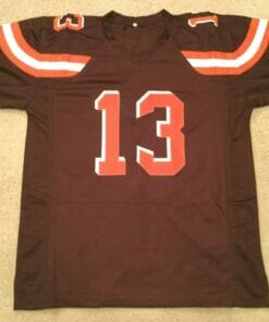 UNSIGNED CUSTOM Sewn Stitched Odell Beckham Jr Brown Jersey