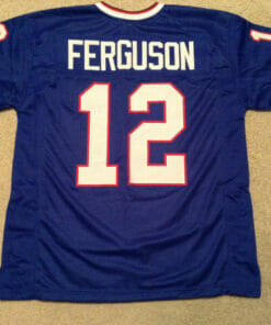 UNSIGNED CUSTOM Sewn Stitched Joe Ferguson Blue Jersey