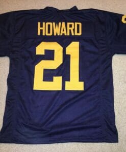 UNSIGNED CUSTOM Sewn Stitched Desmond Howard Blue Jersey