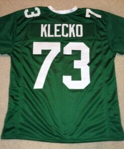 UNSIGNED CUSTOM Sewn Stitched Joe Klecko Green Jersey