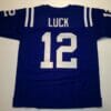 UNSIGNED CUSTOM Sewn Stitched Andrew Luck Blue Jersey