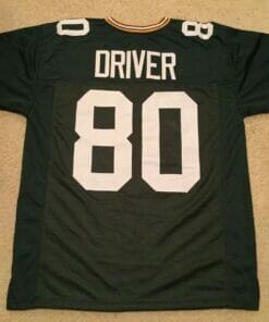 UNSIGNED CUSTOM Sewn Stitched Donald Driver Green Jersey